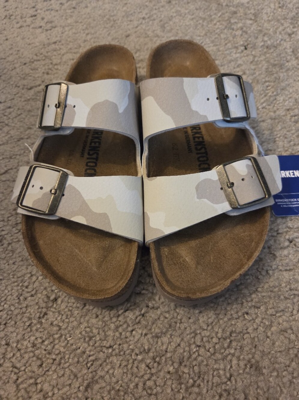 Birkenstock Womens Arizona Sandals - White Camouflage - Picture 3 of 8